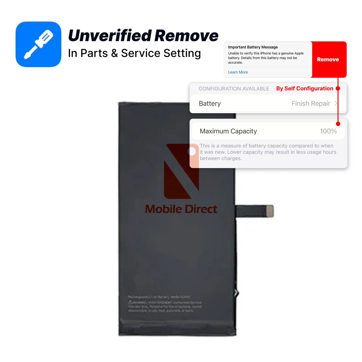 iPhone 15 Plus Battery - Self Configuration