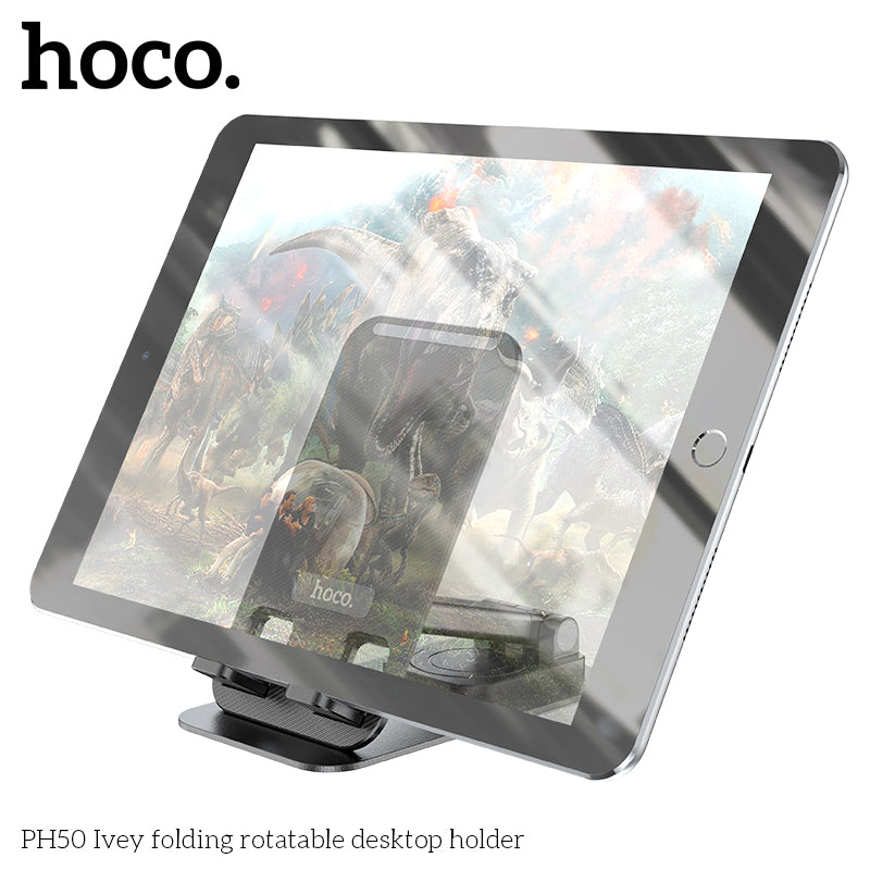 Hoco PH50 Ivey folding rotatable desktop holder - Black