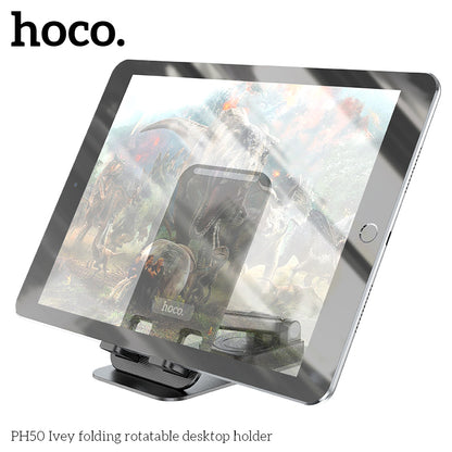 Hoco PH50 Ivey folding rotatable desktop holder - Black