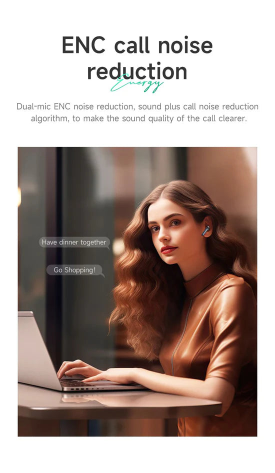 HOCO EQ5 Energy true wireless ANC+ENC noise reduction BT headset