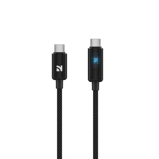 NCC XC-0401 USB-C To USB-C 100W 1.2M Power Display with Zinc Alloy Connector - Black