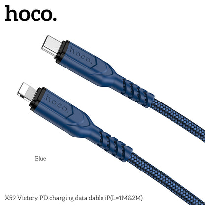 HOCO X59 Victory PD charging data cable iP(L=2M) Black [BW50]