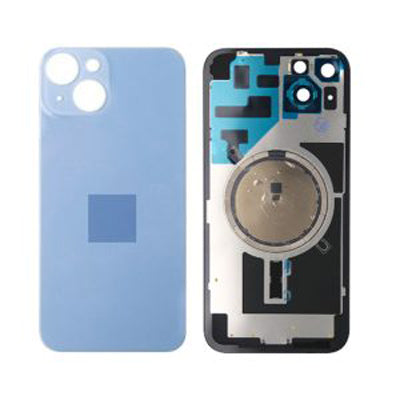 Iphone 14 - Back Glass with 3M Adhesive With Camera Lens And Magnet OEM - Blue