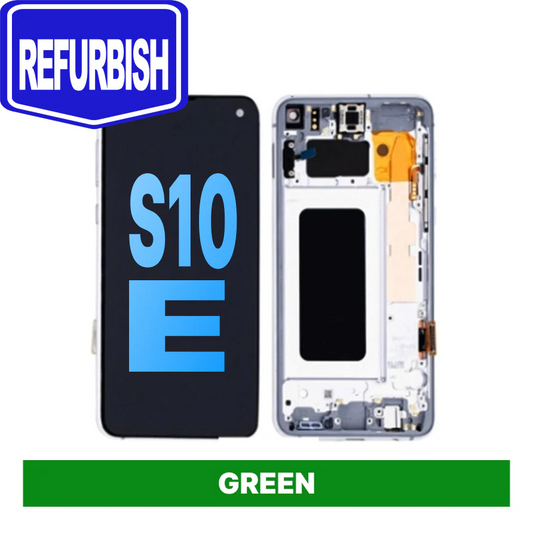Samsung Galaxy S10E Compatible Amoled Assembly with Frame Refurbished - GREEN