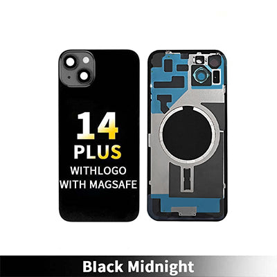 Iphone 14 Plus Back Glass With Camera Lens And Magnet OEM- Black