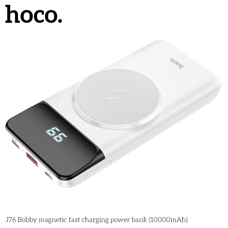 HOCO J76 Bobby magnetic fast charging power bank(10000mAh) White
