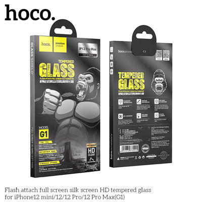 HOCO G1 Full Silk Screen HD Tempered Glass Anti-fingerprint For iPhone 12 Pro Max