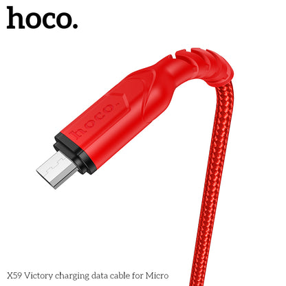 HOCO X59 Victory charging data cable for Micro black