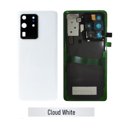 Samsung Galaxy S20 Ultra Back Glass With Adhesive - Cloud White