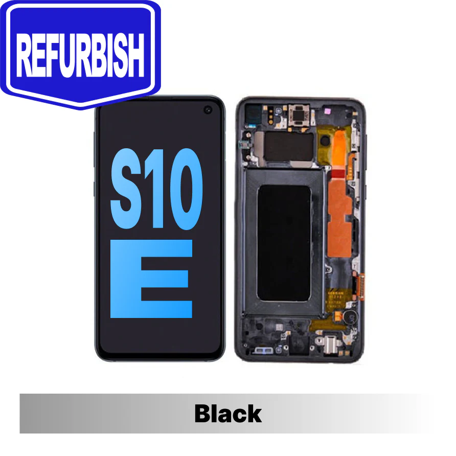 Samsung Galaxy S10E Compatible Amoled Assembly with Frame Refurbished - PRISM/CERAMIC Black