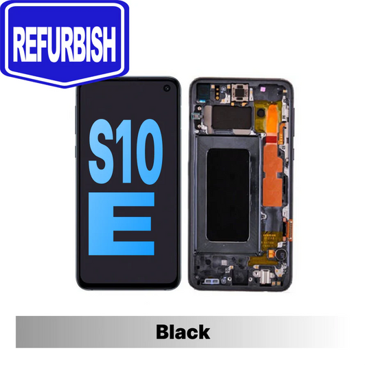Samsung Galaxy S10E Compatible Amoled Assembly with Frame Refurbished - PRISM/CERAMIC Black