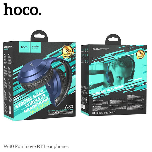 HOCO W30 Strong Bass Wireless Headphone - Blue