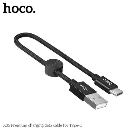 X35 Type C Charging Cable (L=0.25M)- Black