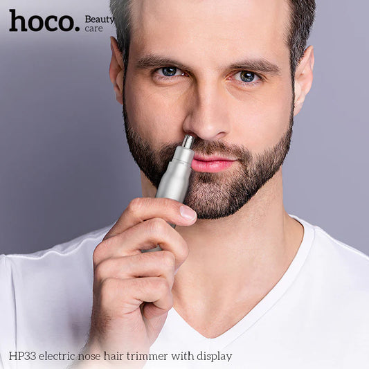 Hoco HP33 electric nose hair trimmer with display - Silver