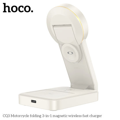 CQ3 Folding 3-in-1 MSafe Wireless Charging for Phones and Apple Watch Black