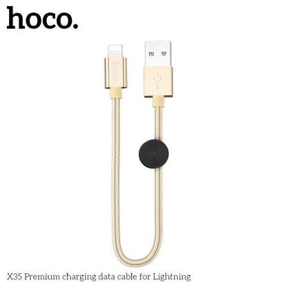 X35 Lightning Charging Cable (L=0.25M)- Gold
