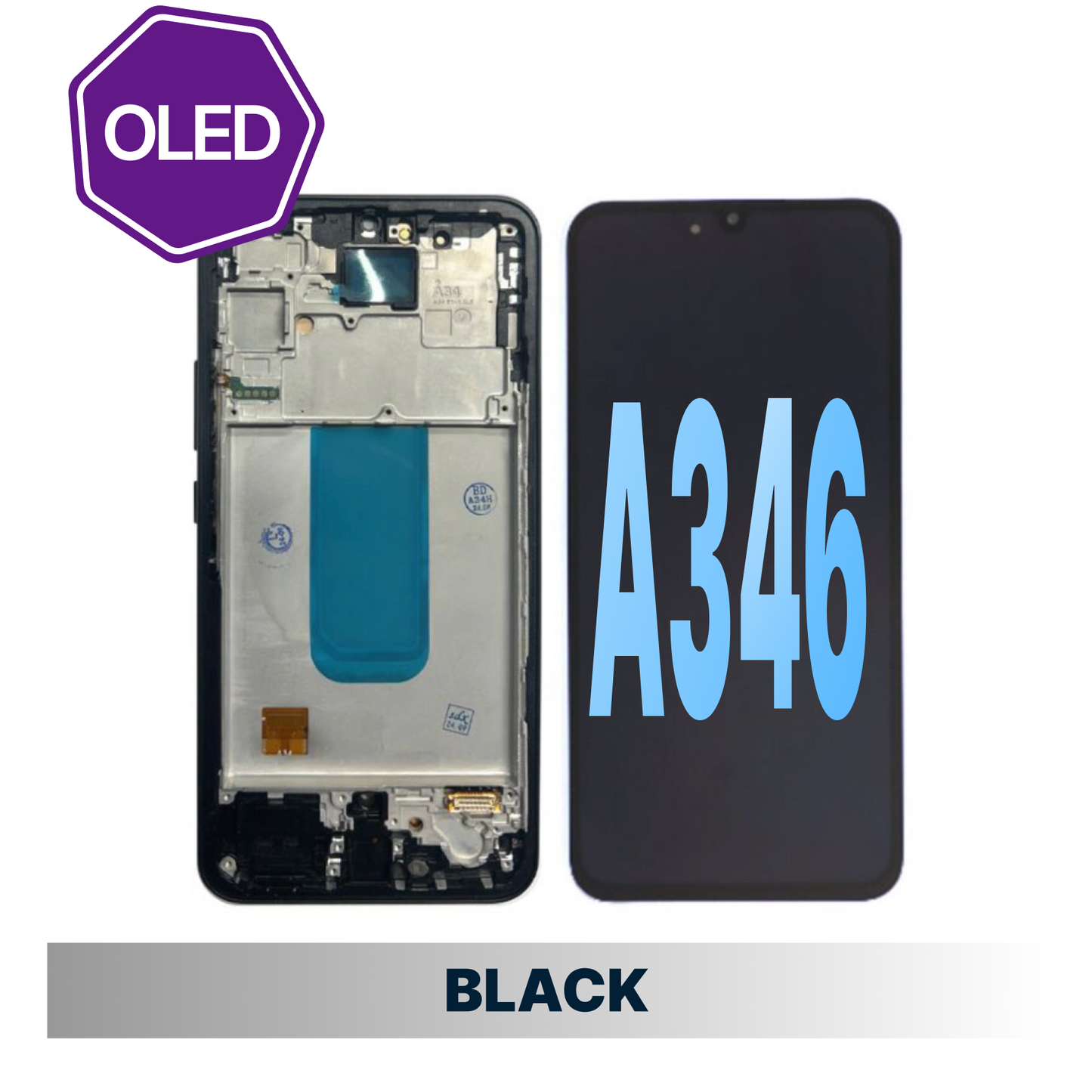 Samsung Galaxy A34 5G/A346 HQ 1:1 Oled Compatible Amoled Assembly - Black