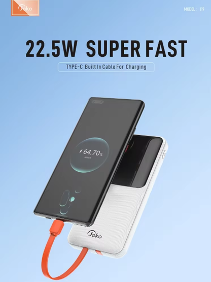 Pavareal G09 Power Bank 10000mAh - White