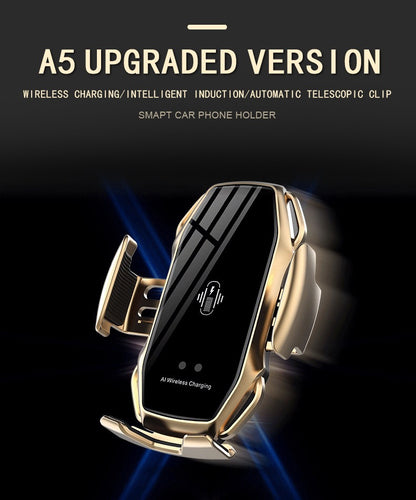 Smart Wireless Charger Car Mount with Stand and Clip 10W - A5
