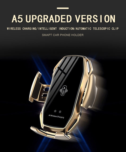 Smart Wireless Charger Car Mount with Stand and Clip 10W - A5