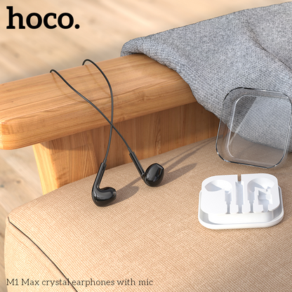 Hoco M1 Max Crystal Earphones Whiite