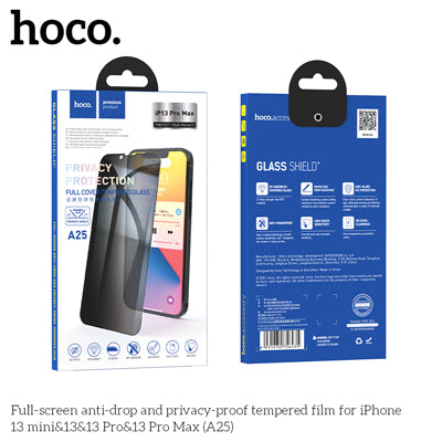 HOCO A25 Full-screen anti-drop and privacy-proof tempered film Screeen Protector for iP13 Pro Max/14 Plus