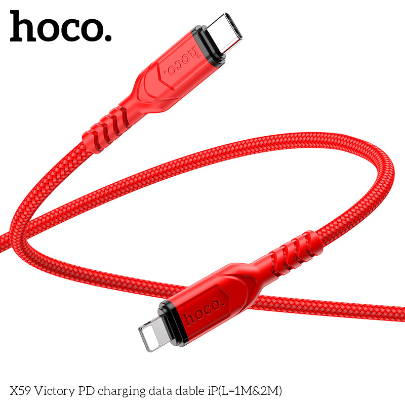 HOCO X59 Victory PD charging data cable iP(L=2M) Black [BW50]