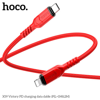 HOCO X59 Victory PD charging data cable iP(L=2M) Black [BW50]
