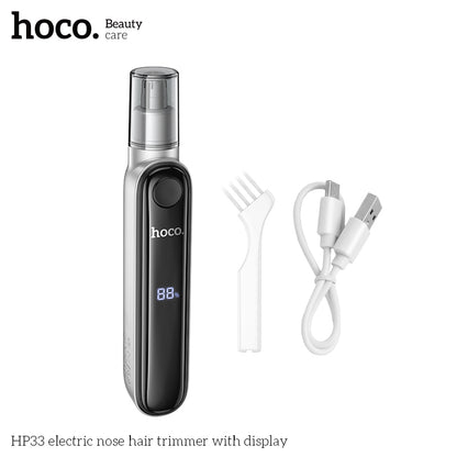 Hoco HP33 electric nose hair trimmer with display - Silver