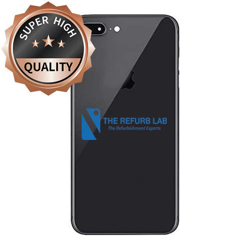 iPhone 8 Plus Back Glass With Camera Lens - Black