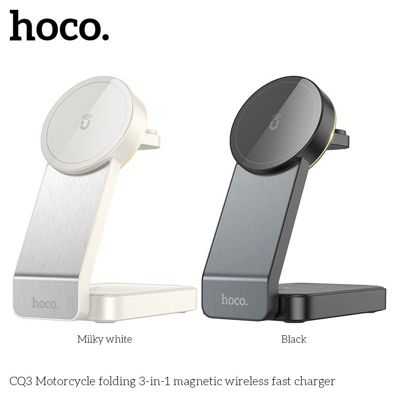 CQ3 Folding 3-in-1 MSafe Wireless Charging for Phones and Apple Watch White