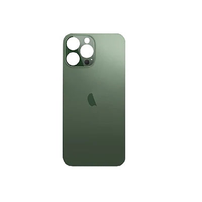iPhone 13 Pro Max Compatible Back Glass with 3M Adhesive Super High Quality - Green (Big Hole)