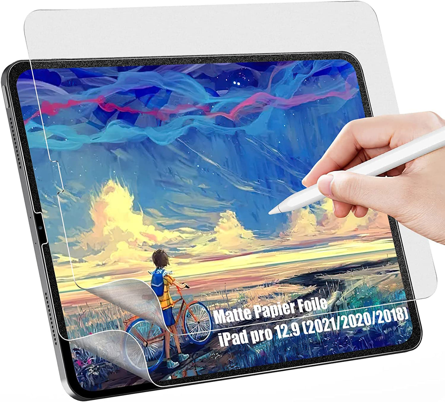 12.9 inch Tempered Glass for iPad 12.9 3rd/4th/5th/6th No Home Button - 2 Pack