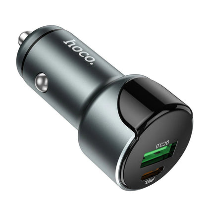 Z42 Light road dual port digital display PD20W+QC3.0 car charger