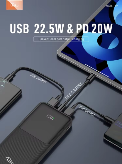 Pavareal G09 Power Bank 10000mAh - White
