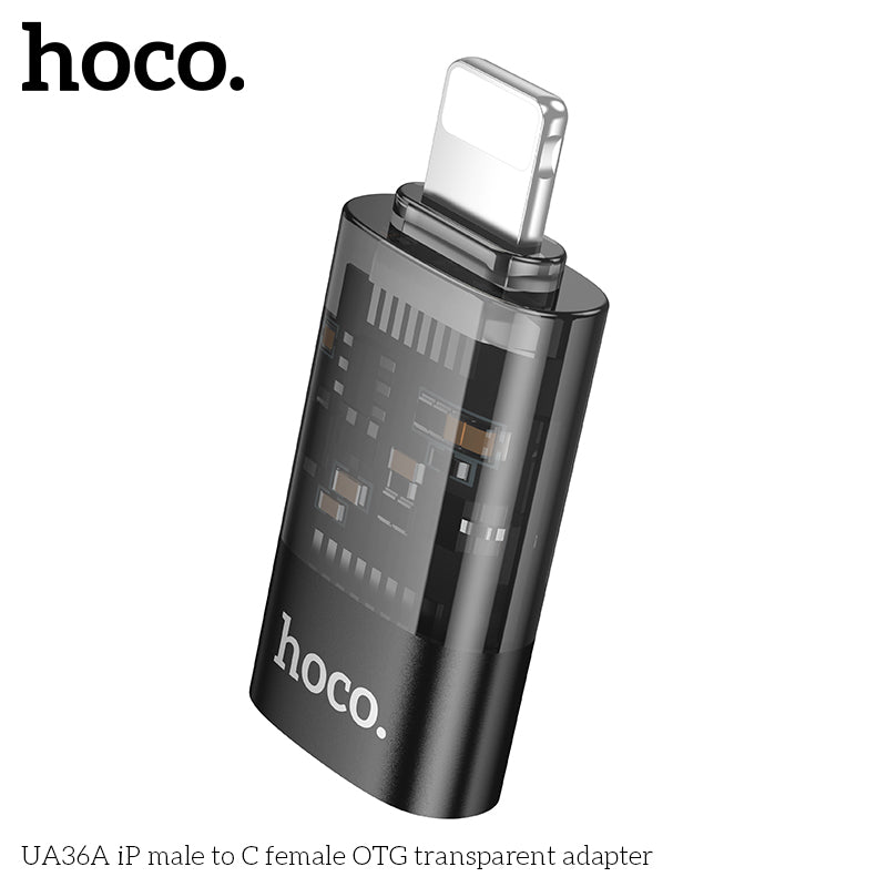 UA36A iP male to C female OTG transparent adapter