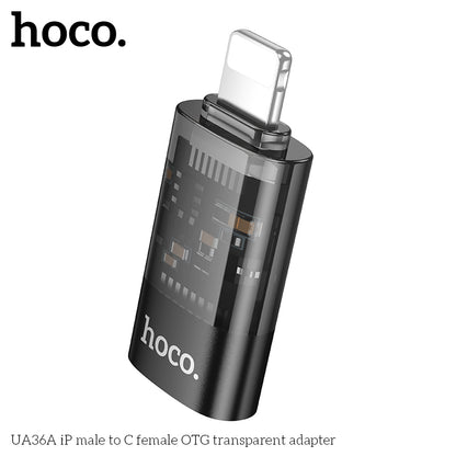 UA36A iP male to C female OTG transparent adapter