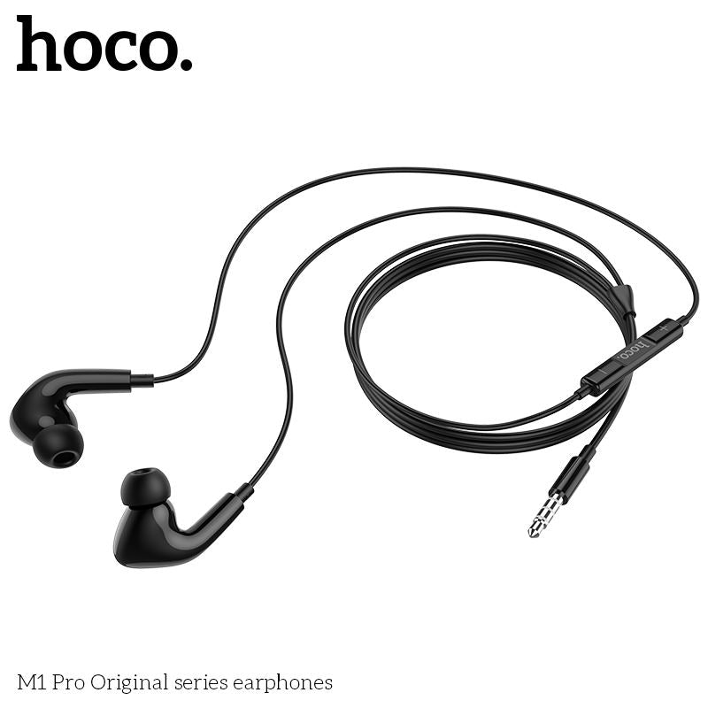 HOCO M1 Pro Stereo Wired Earphone with Mic 3.5mm Jack - Black