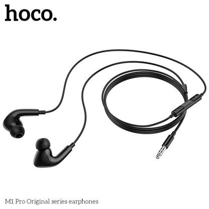 HOCO M1 Pro Stereo Wired Earphone with Mic 3.5mm Jack - Black