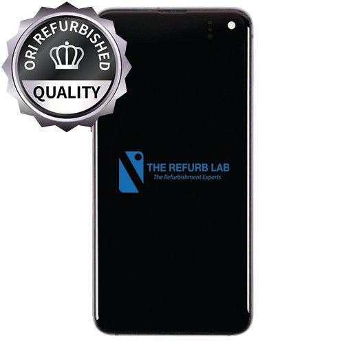 Samsung Galaxy S10E Compatible Amoled Assembly with Frame Refurbished - PRISM WHITE