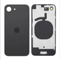iPhone 16E Compatible Back Glass With Camera Lens And Adhesive OEM - Black