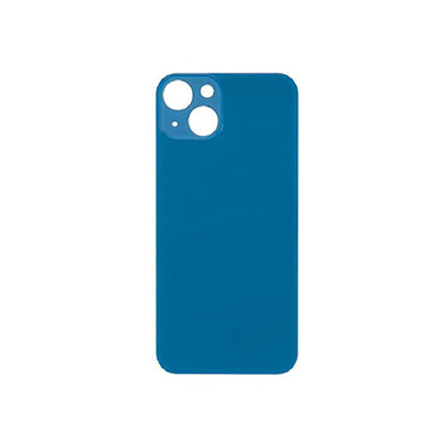 iPhone 13 OEM Compatible Back Glass  with Logo - Blue (Big Hole)