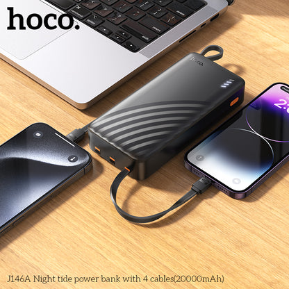 J146A Night tide 20000mAh with 4 cables power bank