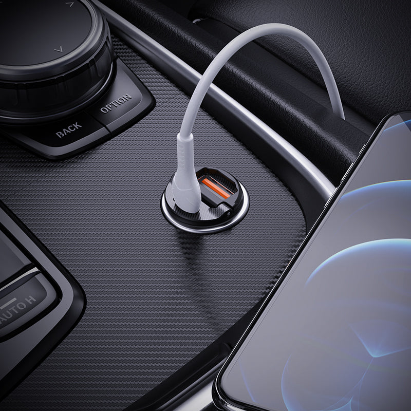 HOCO NZ2 PD 30W + QC3.0 Fast Mini Hidden Car Charger