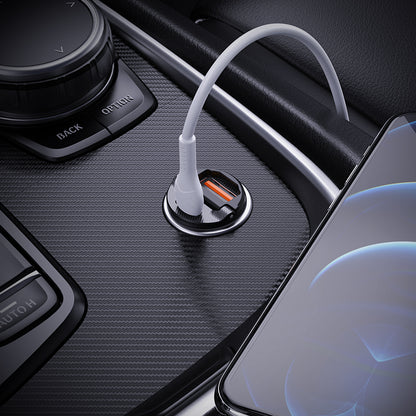 HOCO NZ2 PD 30W + QC3.0 Fast Mini Hidden Car Charger