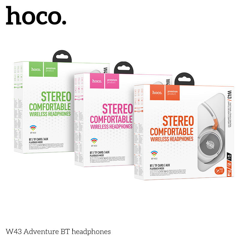 HOCO W43 Adventure BT headphones - White