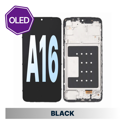 Samsung Galaxy A16 5G/A166P HQ Oled Compatible Amoled Assembly with Frame - Black