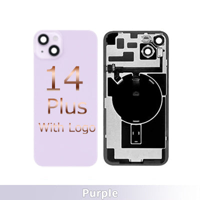 Iphone 14 Plus Back Glass With Camera Lens + Magnet + Wireless Flex Charger OEM  Purple