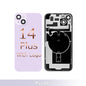 Iphone 14 Plus Back Glass With Camera Lens + Magnet + Wireless Flex Charger OEM  Purple