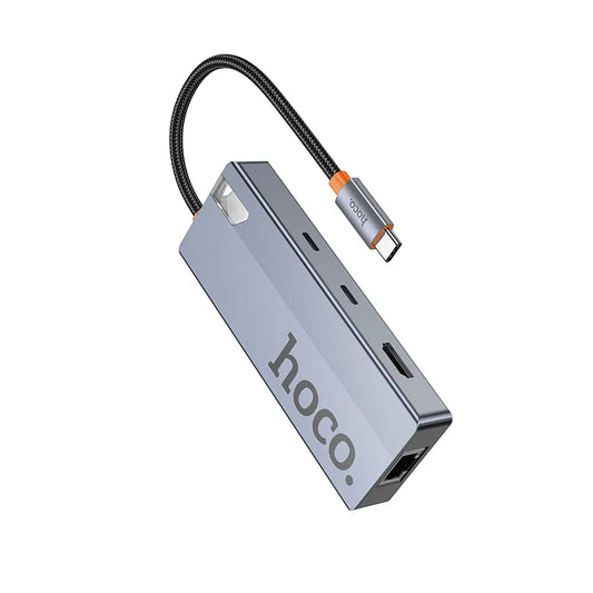 HOCO HB52 Wow 8-in-1 multi-function converter(HDTV+RJ45+SD/TF+PD+Type-C3.0+USB3.0*2)